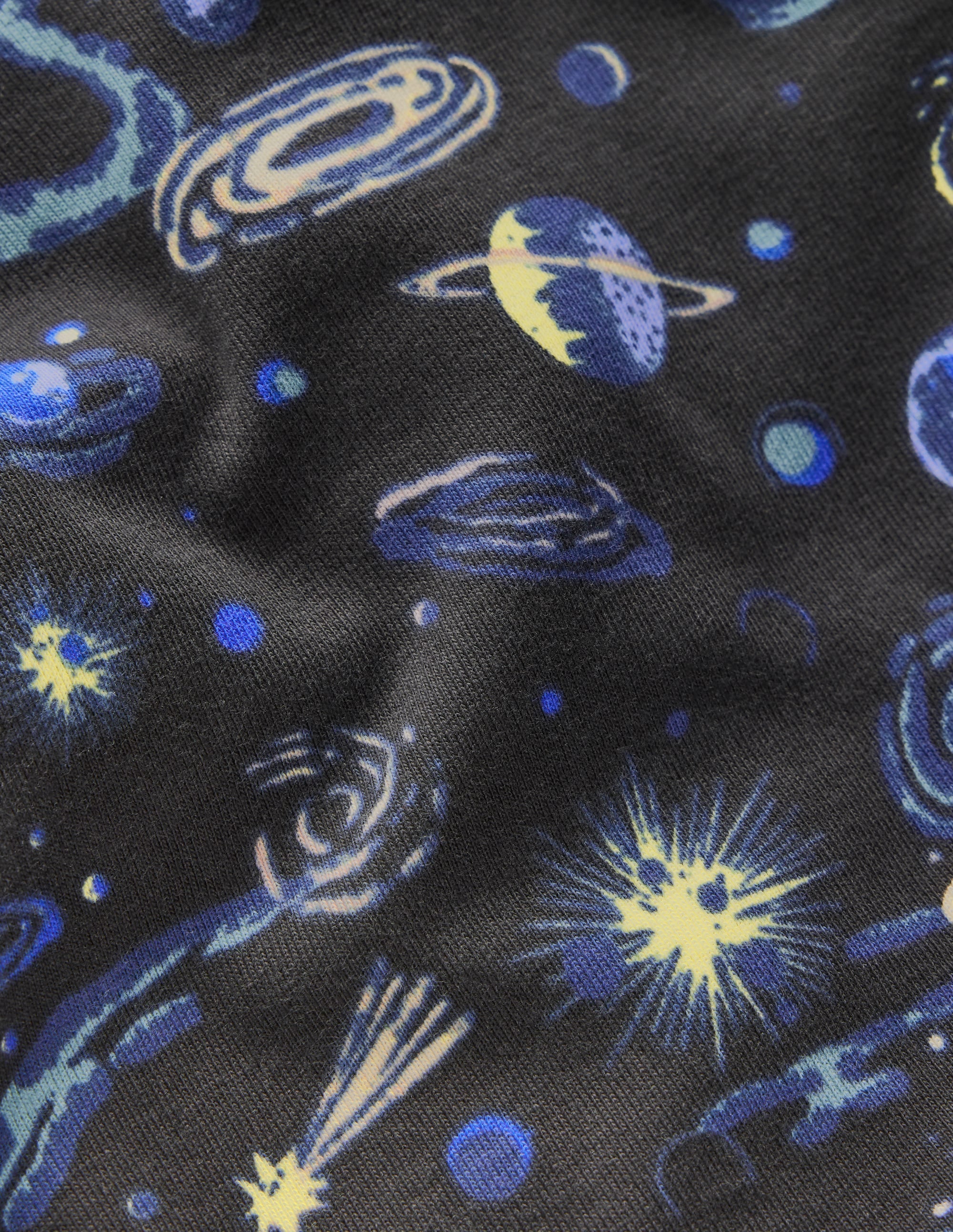 Snug Long John Pajamas-Shadow Grey Constellation