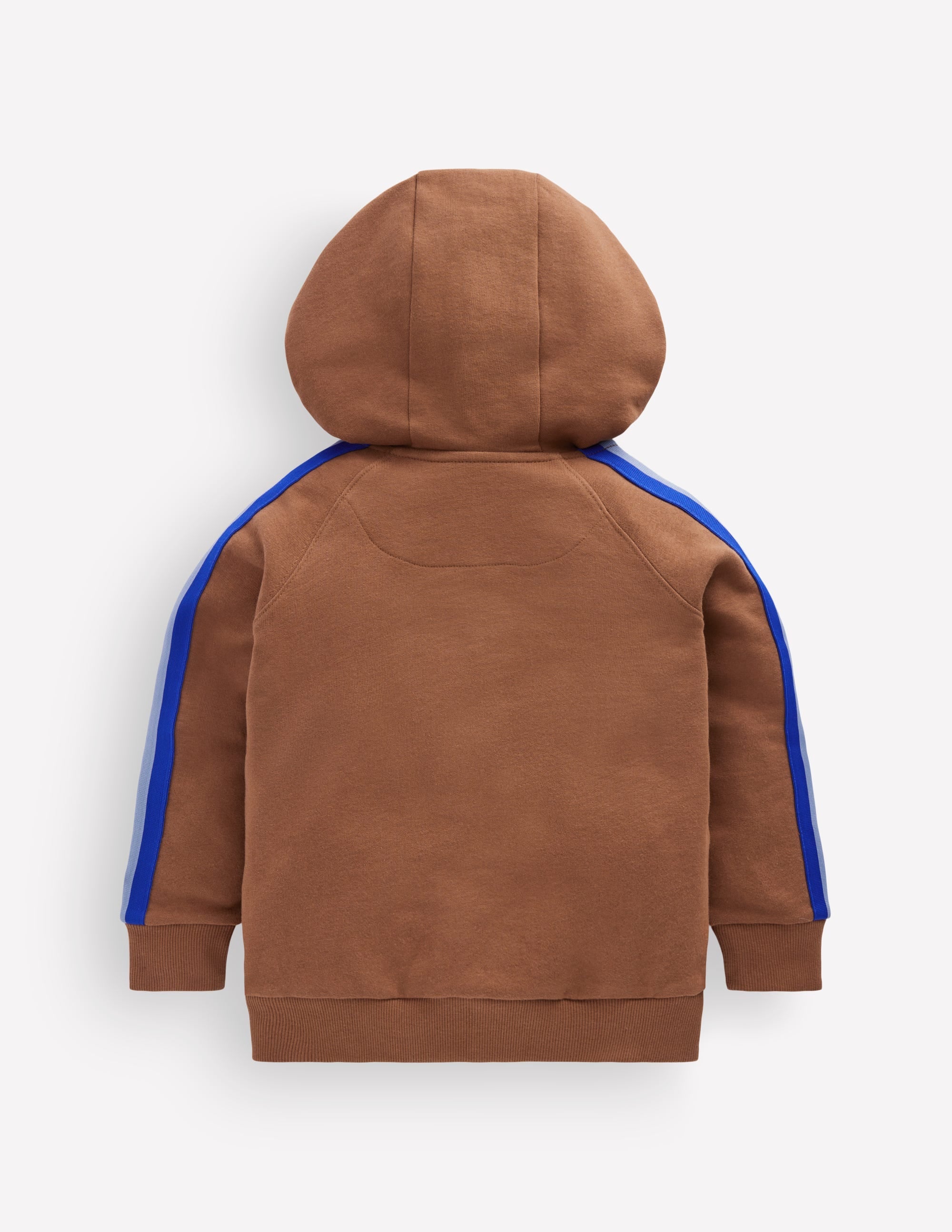 Raglan Zip-through Hoody-Brown