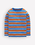 Everyday Long Sleeve T-Shirt-Brown / Gallery Blue
