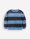 Long Sleeve Garment Dye Tee-College Navy / Denim Blue