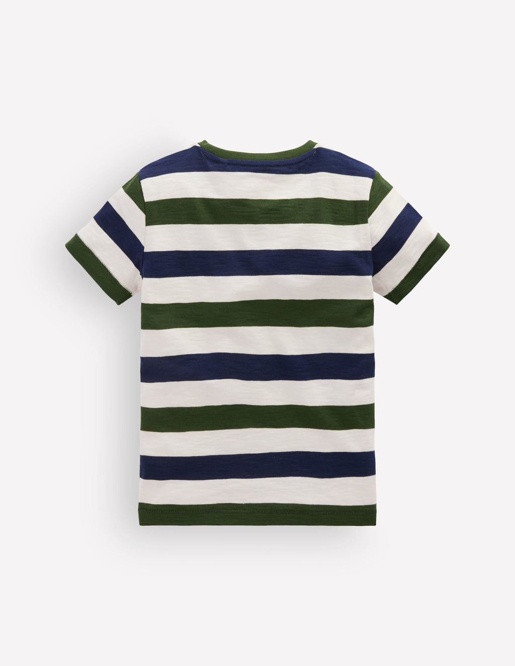Everyday Short Sleeve T-Shirt-Green and Blue Stripe