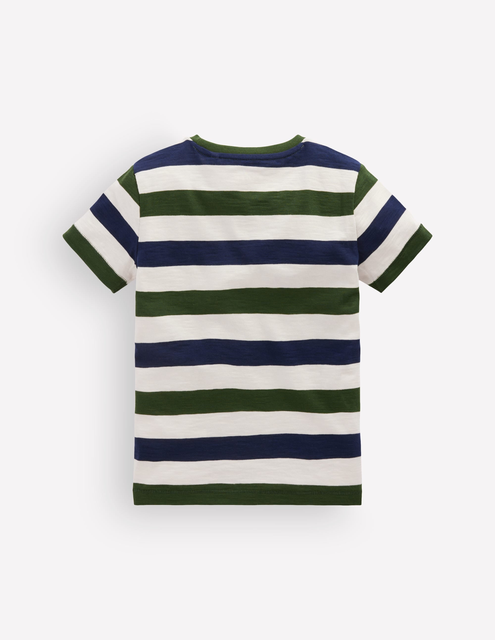 Everyday Short Sleeve T-Shirt-Green and Blue Stripe