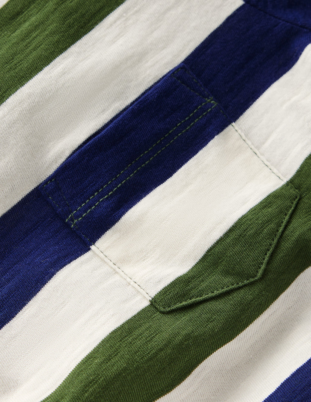 Everyday Short Sleeve T-Shirt-Green and Blue Stripe