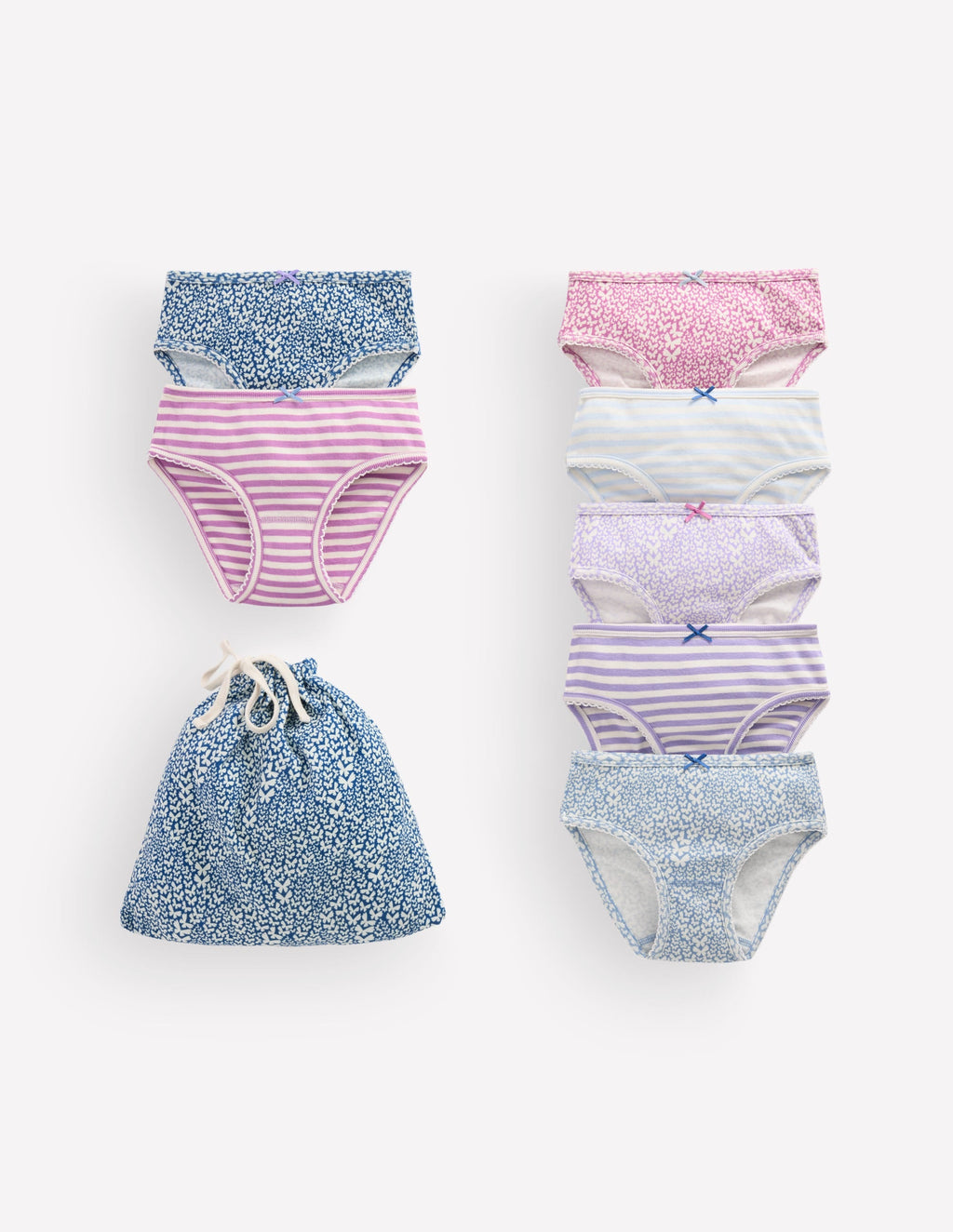 7-Pack Underwear-Purple Butterflies