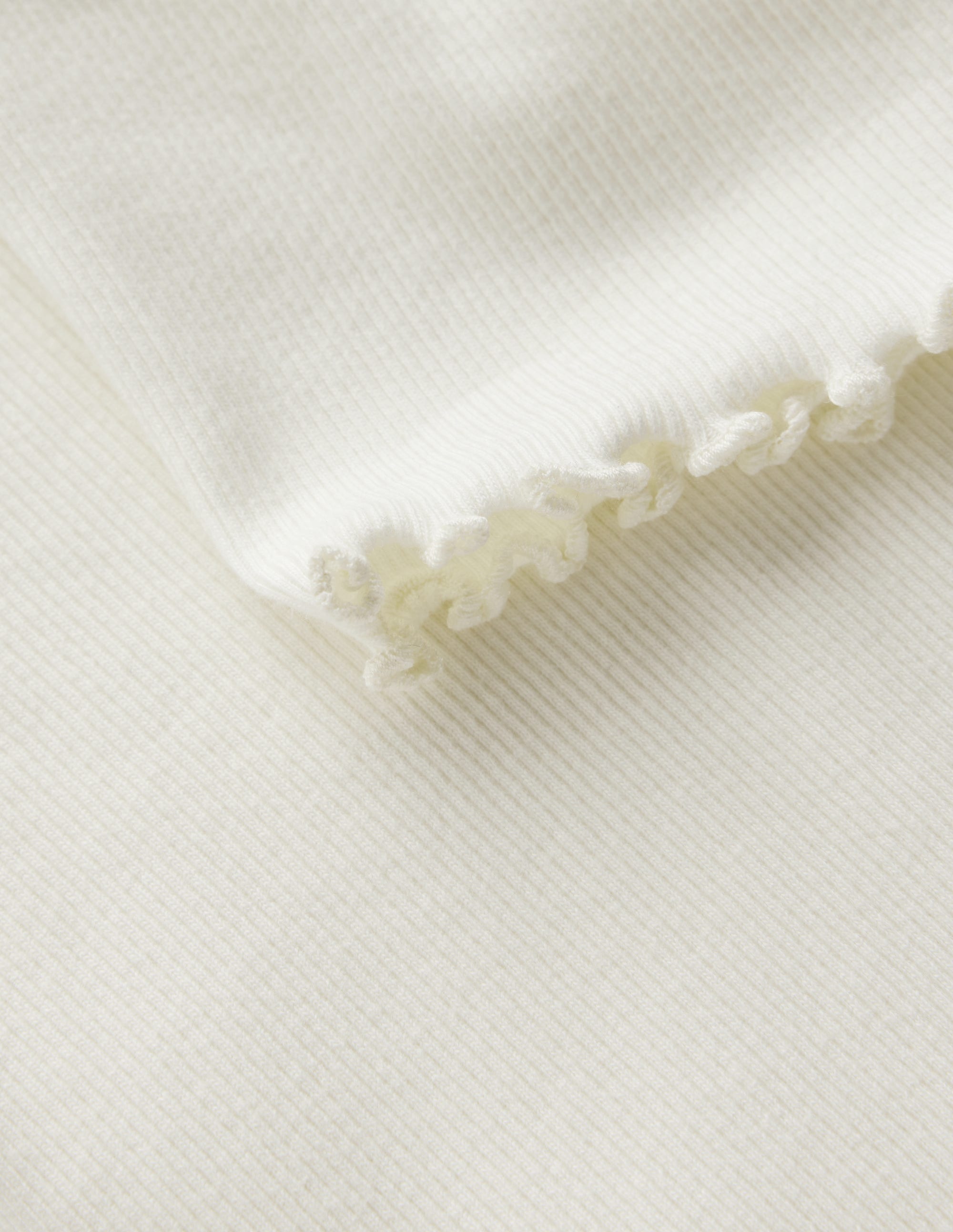 Short Sleeve Rib T-Shirt-Soft Ivory