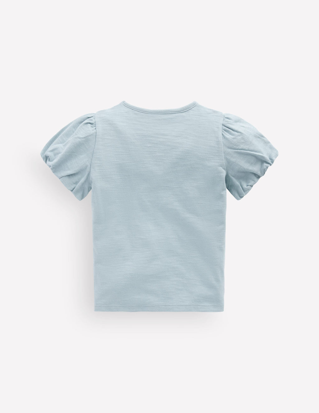 Puff Sleeve Jersey Top-Cornish Blue