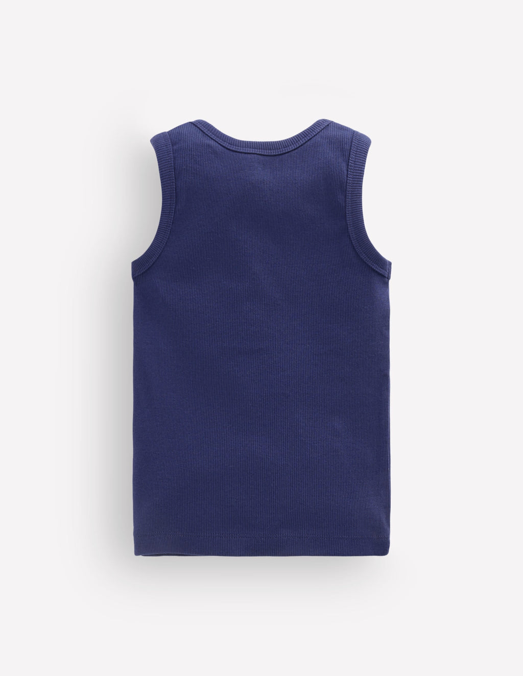 Henley Ribbed Tank-College Navy