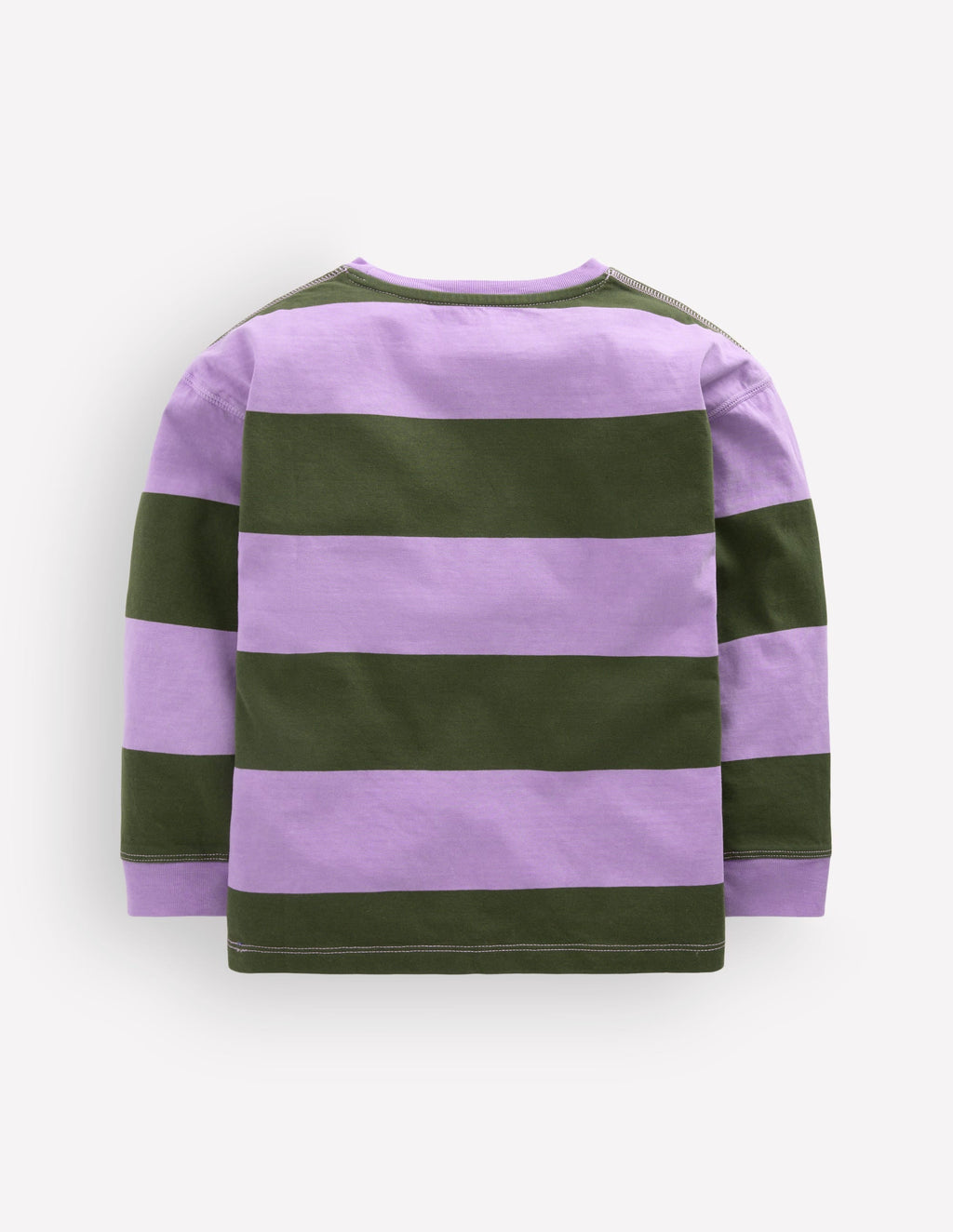 Long Sleeve Garment Dye Tee-Brunswick Green/Floral Purple