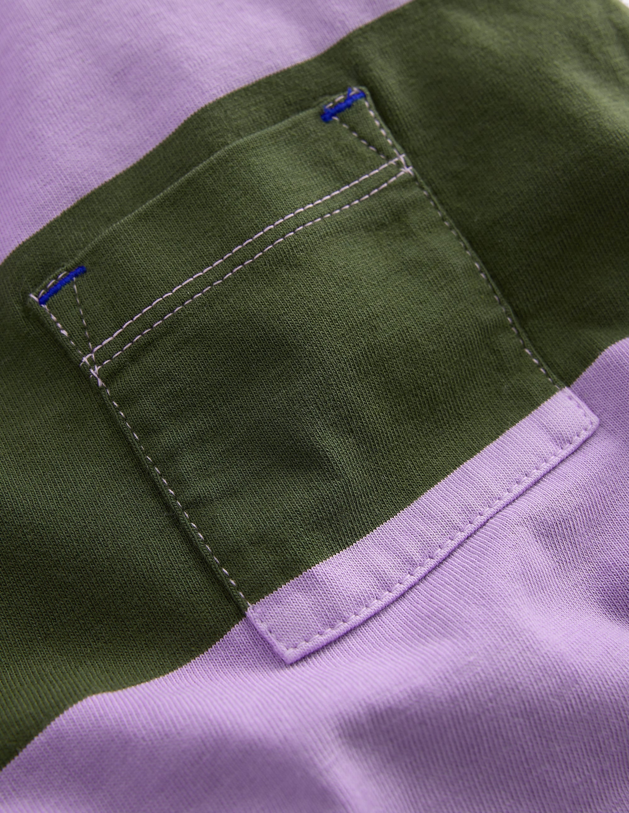 Long Sleeve Garment Dye Tee-Brunswick Green/Floral Purple