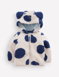 Boys Novelty Cosy Borg Jacket-Navy & Ivory Dog