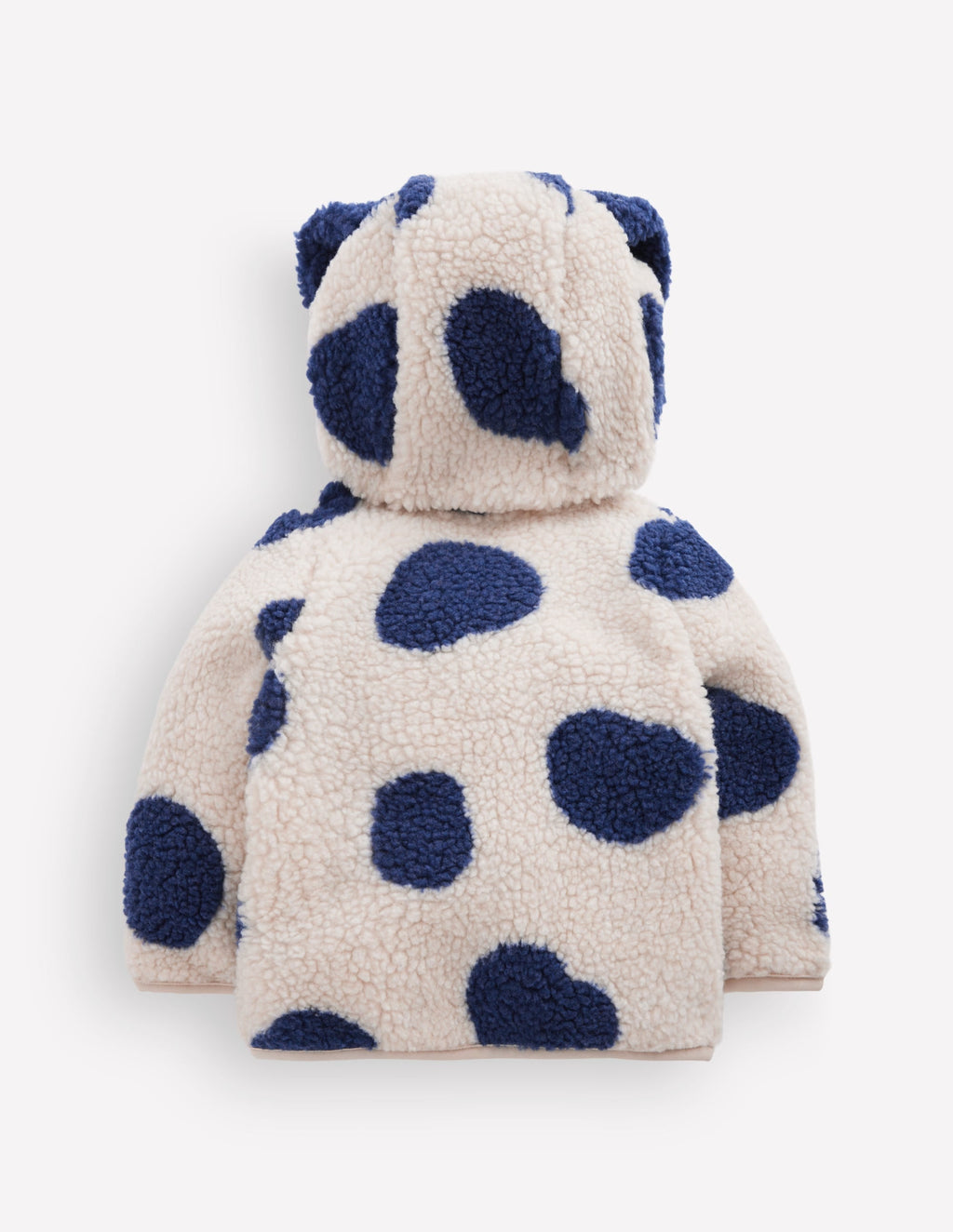 Boys Novelty Cosy Borg Jacket-Navy & Ivory Dog