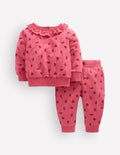 Ruffle Neck Sweat Set-Baroque Vintage Rose