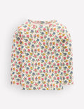 Cotton Pointelle Top-Multi Floral Print