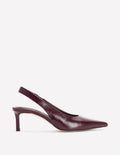 Hope Slingback Kitten Heels-Wine