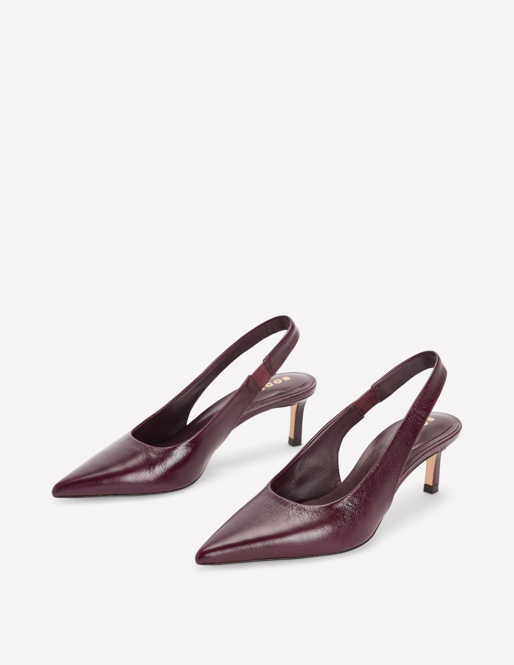 Hope Slingback Kitten Heels-Wine