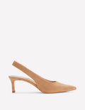 Hope Slingback Kitten Heels-Macchiato Suede